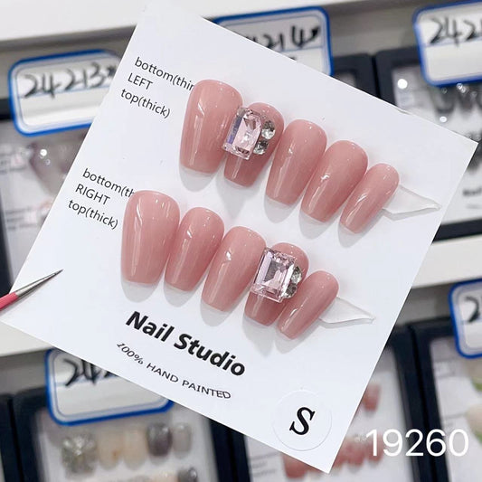 19260#Pink Short T Square Diamond