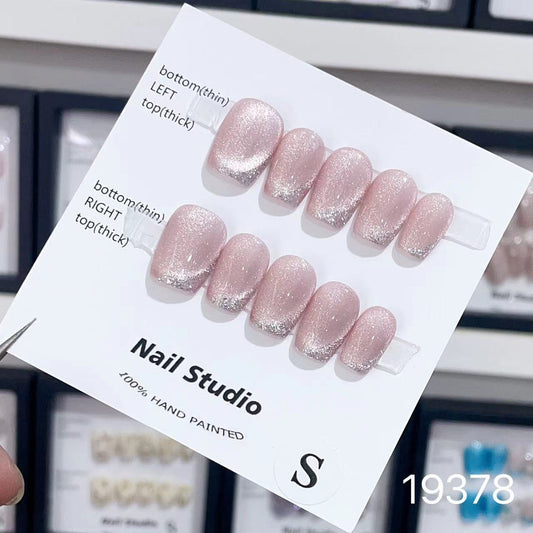 19378#Nude Pink Cat Eye Short T