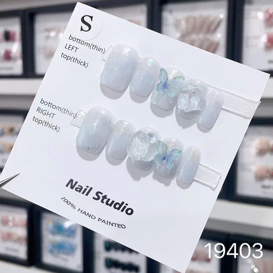 19403#Milk Blue Butterfly