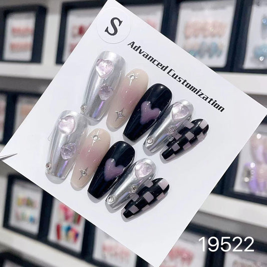 19522#Sweetheart Black Pink Check