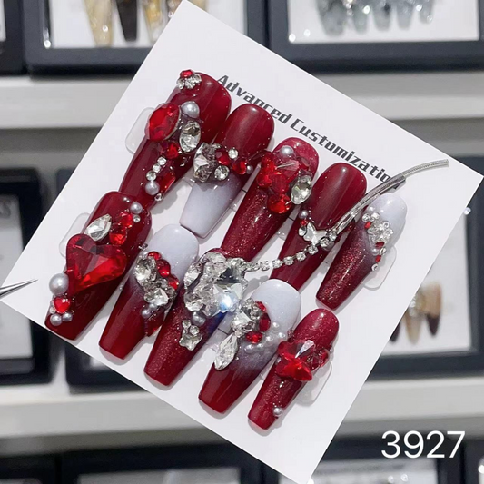 3927 Red Face Falling Snow