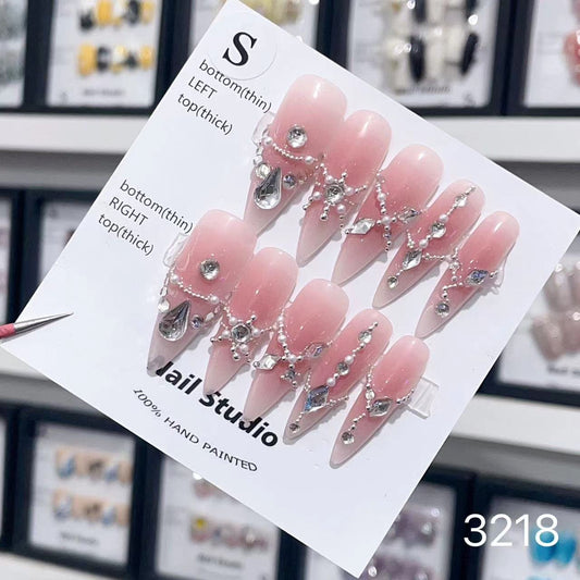 3218#Blush Tip Nail