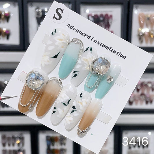 3416#Blue Sea Flower