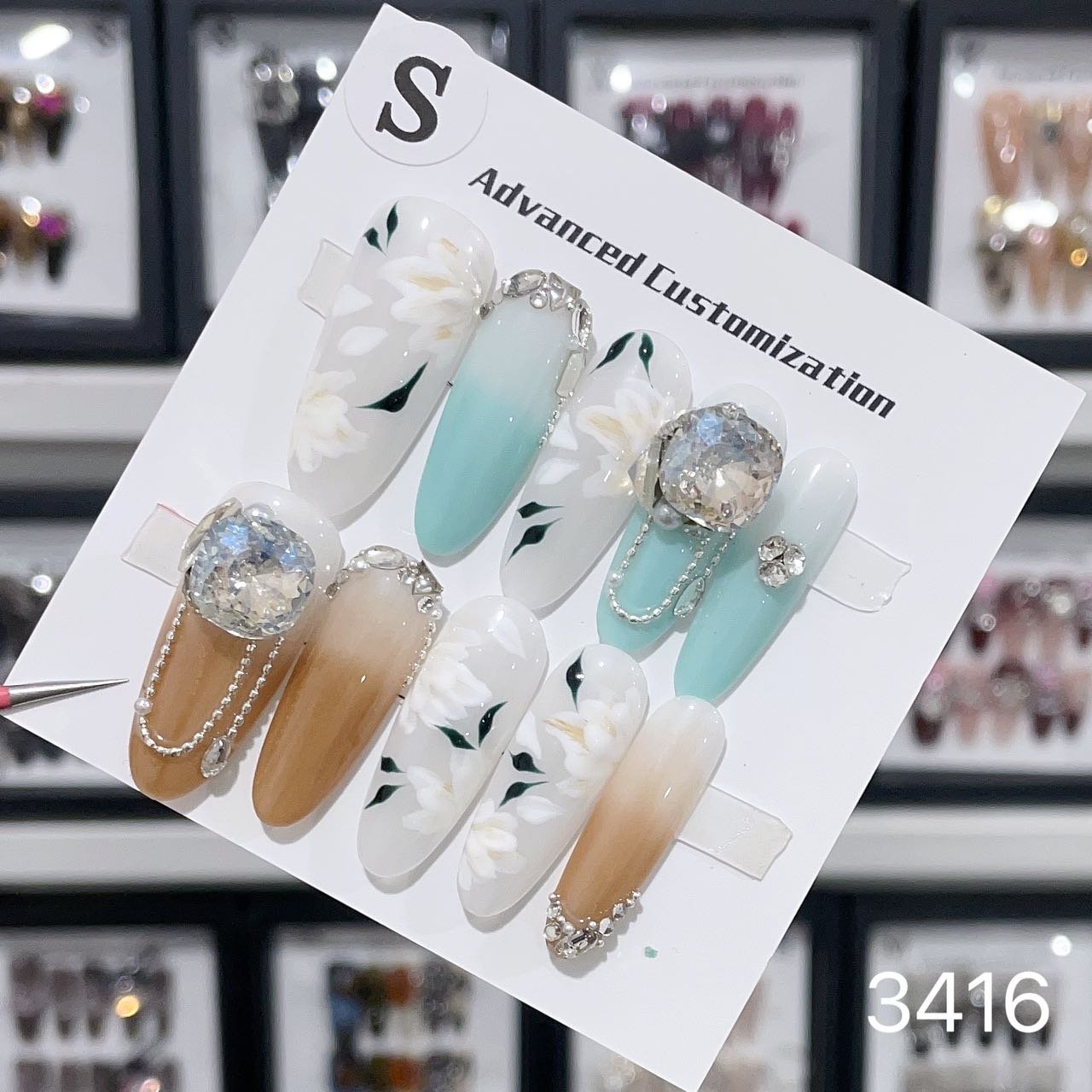 3416#Blue Sea Flower